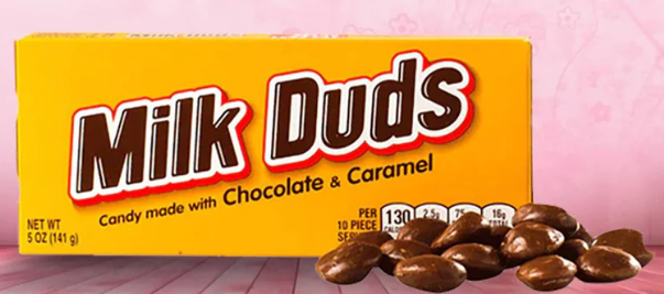 (S2-08) Box - Us - Theater Box Milk Duds 5 oz x (141.74g) x 12 units