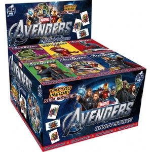 (S5-07) Colombia - Justice League Candy Sticks with Tattoo .52oz 30 Units