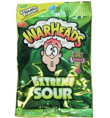 (S1-08) Mexico - Peg Bag - Warheads Extreme Sour Hard Candy 2 oz (x12 units)
