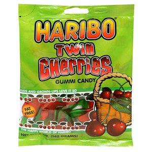 (S1-01) Haribo Twin Cherries  (Happy Cherry) 142g (5 oz ) x 12 units
