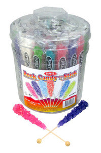 (S1-03) CHINA- Tub - Espeez Rock Candy On A Stick (Wrapped) - Assorted - 36 Units (Every Tub may have different assortment of Colour )