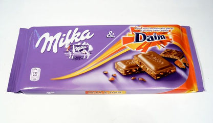 (S2-01) Germany - KRAFT Milka Daim (Chopped Toffee Chunks) 100g x 22 units