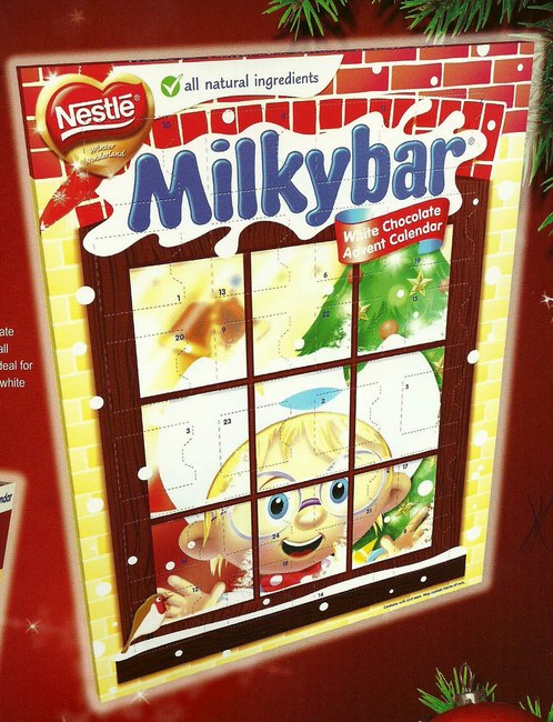 Xmas UK Nestle Milkybar 85g White Chocolate Advent Calendar x 12 units