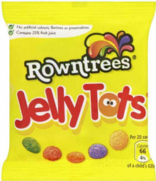 UK ROWNTREE JELLY TOTS (X36)  (Shipping Boxes are partially damaged during shipping, individual packages are fine)