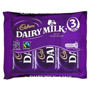 UK Cadbury Dairy Milk 3 pk x 20 bags