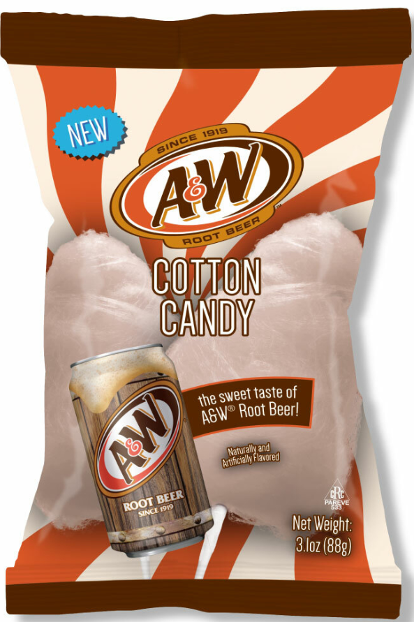 (S6-15) US - Taste Of Nature Cotton Candy  - A&W Root Beer 3.1oz(88g) x 12 Units