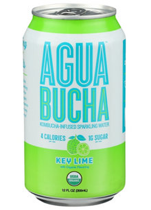 (S5-03) US - BEVERAGE - Agua Bucha - Key Lime 12 fl oz (355 ml) x 12 Cans (Buyer is responsible if drinks may leak during shipping and weather)