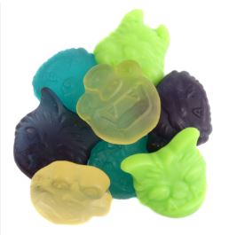 (S9-02) Halloween - Albanese Bulk Gummi Monsters(Watermelon,Green Apple,Blue Raspberry&Pineapple) - 5 lbs(2.27kg)