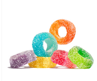 (S3-02) Bulk - Albanese Sour Mini PuckeRings 6 Flavors - 4.5 lb (2.04KG) x 1 Bag