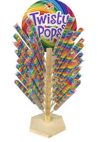 (S6-03) CHINA - Alberts Twisty Pops on Wooden Tree 3oz (85g) x 48 units