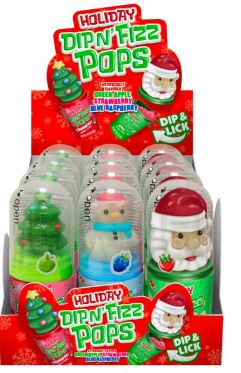 XMAS - Alberts Holiday Dip N Fizz Bottle Pops 1.41oz (40g) x 12 units