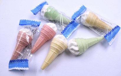 (S6-03) Alberts Snow Marshmallow Cones (Wrapped) -1.13oz(32g) x 12 Units