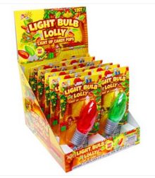 (S8-05) Xmas - Alberts Holiday Light Bulb Lolly Tray X 24 UNITS