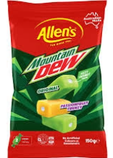 (S6-14) Australian - ALLENS - Mountain Dew Chews 150g x 12 Units