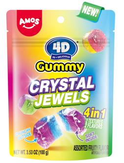 (S6-07) Amos 4D Gummy - CRYSTAL JEWELS 3.53oz (100g) x 12 Units