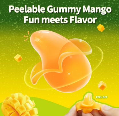 (S6-07) Amos Peelerz Peelable Gummy Candy - Mango 2.19oz x 8 units