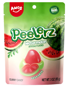 Bundle - 8 Units x Amos Peelerz Gummy - Watermelon Peg/Sub 3oz (85g)