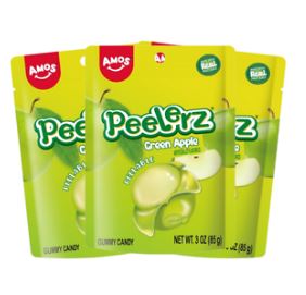 (S6-07)  China - Amos Peelerz Gummy - Green Apple 3oz(85g) x 24 Units