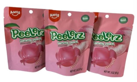 (S6-07)  China - Amos Peelerz Gummy - Peach 3oz(85g) x 24 Units