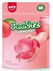 (S6-06)  CHINA - Amos Peelerz Gummy Sub Bag - Peach 6oz (170 g) x 12 Units