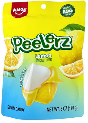 (S6-06)  China - Amos Peelerz Gummy Sub Bag - Lemon 6oz(170g) x 12 Units