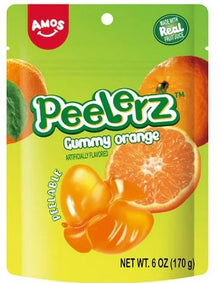 (S6-06) Amos Peelerz Gummy Sub Bag - Orange 6oz(170g) x 12 Units