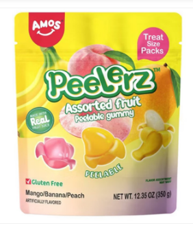 Single - 1 Unit x AMOS PEELERZ VARIETY TREAT BAG (12 Pieces) Sub Bag -12.35OZ (6.2 lbs)