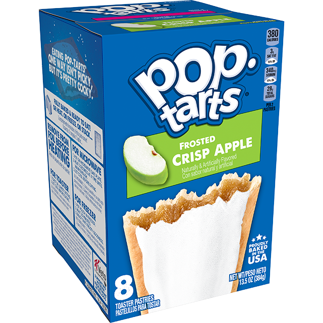Cool - Pop Tarts - Apple Crisp (8 Toasters) 13.50oz (384g) x 1 Box (Boxes with minor damage due to shipping)