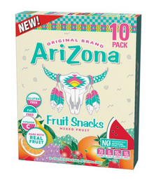 10-Pk - AriZona - Mixed Fruit Snacks (9oz 255g) x 1 unit (Boxes with minor damage due to shipping)