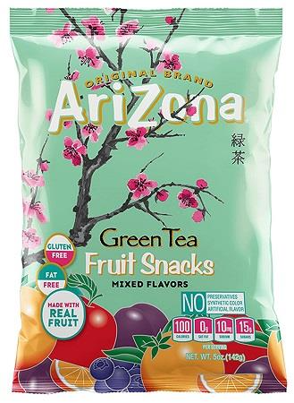 (S6-13) Arizona - Fruit Snacks - Green Tea 5oz (142g) x 12 Units