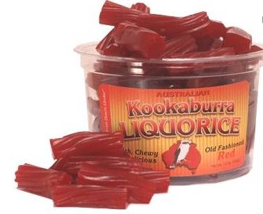 AUSTRALIAN KOOKABURRA - TUB - RED Licorice 12 OZ X 1 TUB