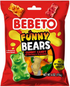 (S6-12) Bebeto - Funny Bears PEG Bag 4oz (114g) x 12 Units