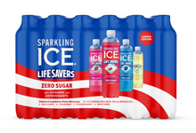 (S5-03) US - BEVERAGE - Sparkling Ice - LIFESAVERS Variety Pack 17fl oz (502.8 ml) x 24 Units(8 Units each of wild cherry and strawberry,4 Units each of Blue Raspberry and White grape) (Buyer is responsible if drinks may leak during shipping and weather)