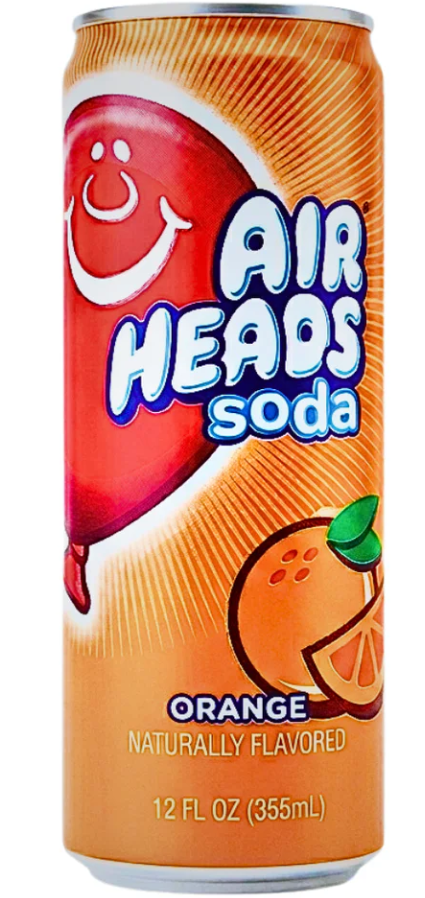 (S5-02) US - BEVERAGE - Airheads Sour Soda - ORANGE 12oz (355ml) x 12 Units