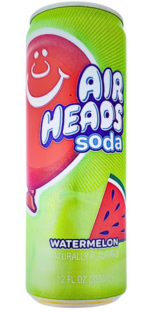 (S5-02) US - BEVERAGE - Airheads Sour Soda - WATERMELON 12oz (355ml) x 12 Units