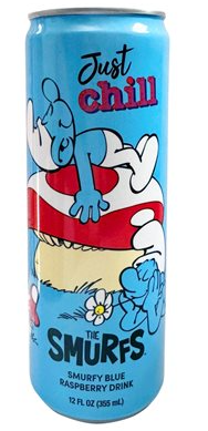 (S5-09) BEVERAGE - BOSTON AMERICA Fizzy Pop - Smurfs Blue Raspberry 355ml x 12 units (Buyer is responsible if drinks may leak during shipping and weather)