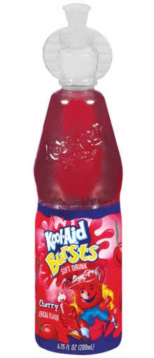 Single - Beverage - Kool-Aid Bursts - Cherry 6.75 OZ (200ml) x 1 unit (Buyer is responsible if drinks may leak during shipping and weather)