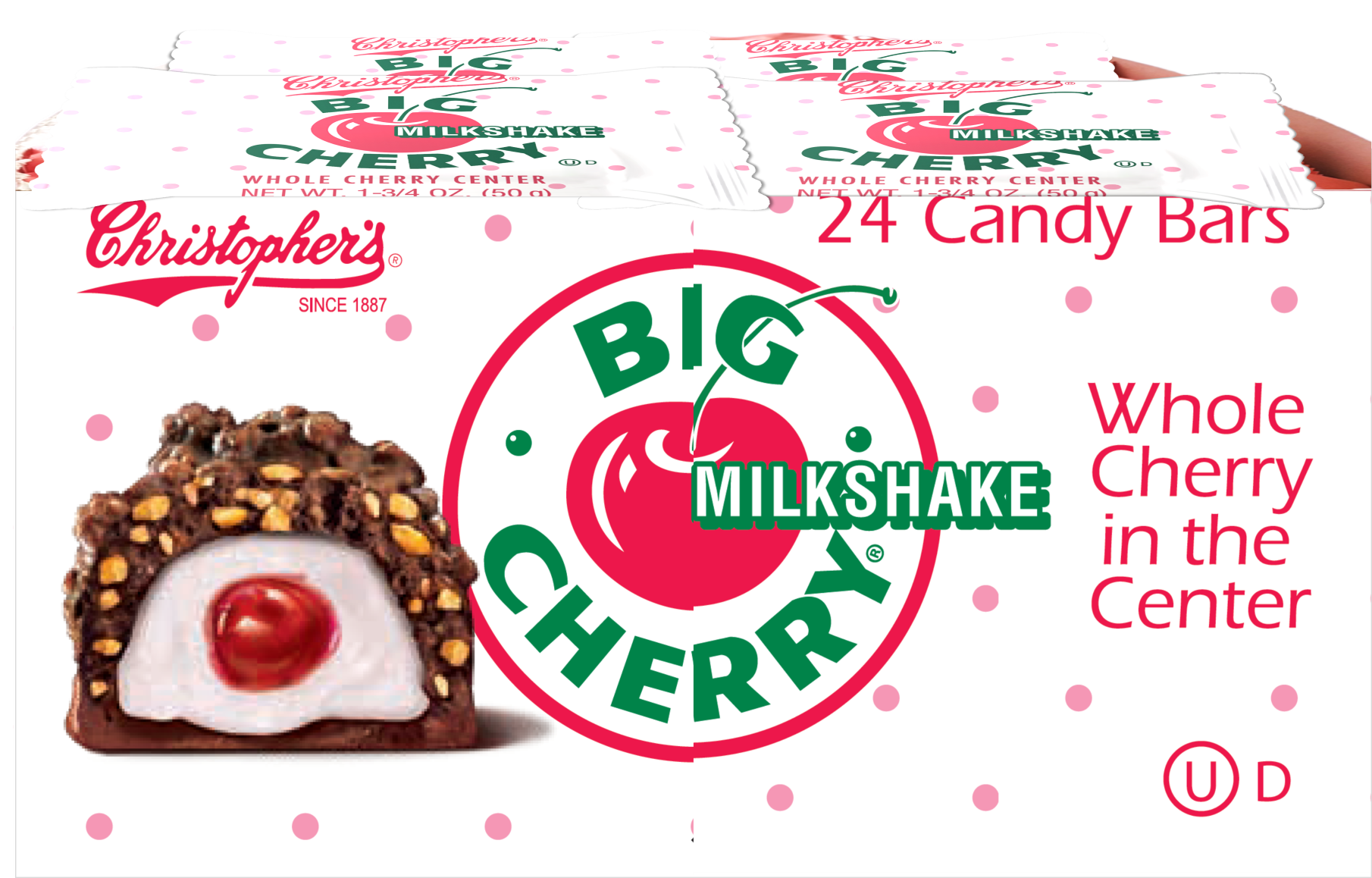 (S2-02) US - Adams & Brooks BIG CHERRY - MILKSHAKE 1.75OZ(50G) X 24 UNITS