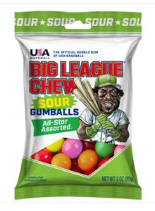 (S6-10) Box - US - Big League Chew Gumballs Sour Bag - 3oz (85g) x 12 Units - SugarMarket.ca