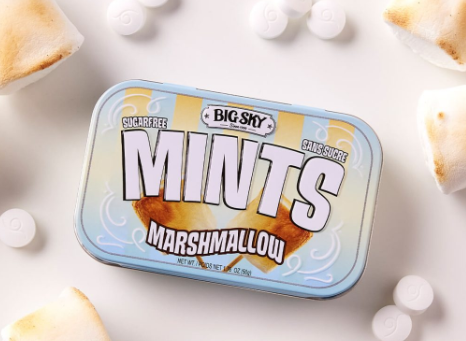 (S2-04) Canada - Big Sky  - Sugar Free Mints - Marshmallow Flavour 50g x 6 units