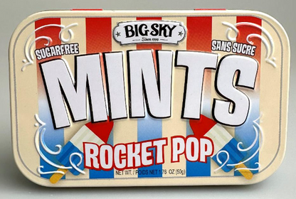 (S2-04) Box - Canada - Big Sky - Sugar Free Mints - Rocket Pop Flavour 50g x 6 units