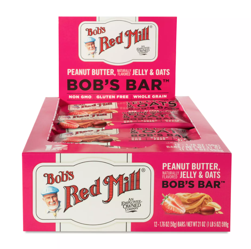 (S2-07)  Bob's Red Mill - Peanut Butter Jelly And Oats Bar 1.76oz (50g) x 6 Units