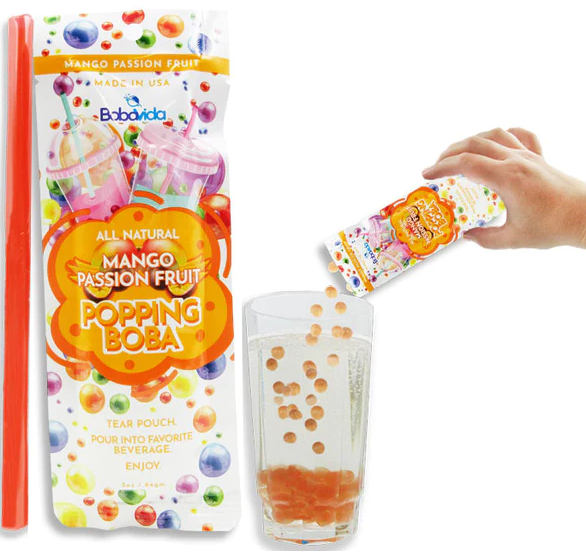 (S1-02) Single - Bobavida - Popping Boba - Mango Passion Fruit 3oz (85g) x 1 unit