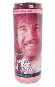 SINGLE - BOSTON AMERICA - Fizzy Pop - Bob Ross Joy of Calm 355ml - Passion Fruit Flavour x 1 unit