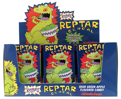 (S1-09) Box - CHINA - BOSTON AMERICA - REPTAR CEREAL CANDY TIN X 12 UNITS - SugarMarket.ca