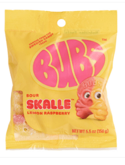 Box - BUBS Peg Bag - SKALLE SOUR Lemon Raspberry 5.5oz(156g) x 8 Units - SugarMarket.ca