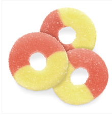 Box - Bulk - Albanese Gummi Rings - Pink and Yellow - Strawberry Banana Rings 4.5lb(2.04kg) x 1 Bag - SugarMarket.ca