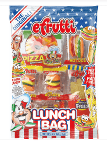 Box - Case - efrutti Gummmi Lunch Shelf Tray 2.7oz (77g) x 24 Units (4 x6) Clip Strip - SugarMarket.ca
