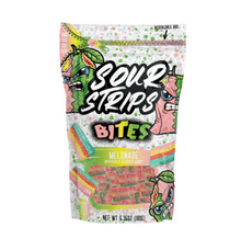 Box - Hershey SOUR STRIPS BITES Pouch - Melonade 6.35oz (180g) X 10 Units - SugarMarket.ca