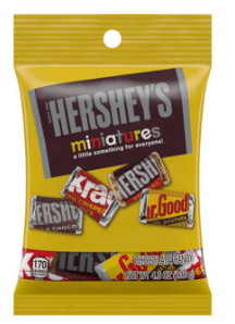 Box - HERSHEYS Miniatures Assortment Peg Bag - 4.8 oz (136g) x 12 Units - SugarMarket.ca